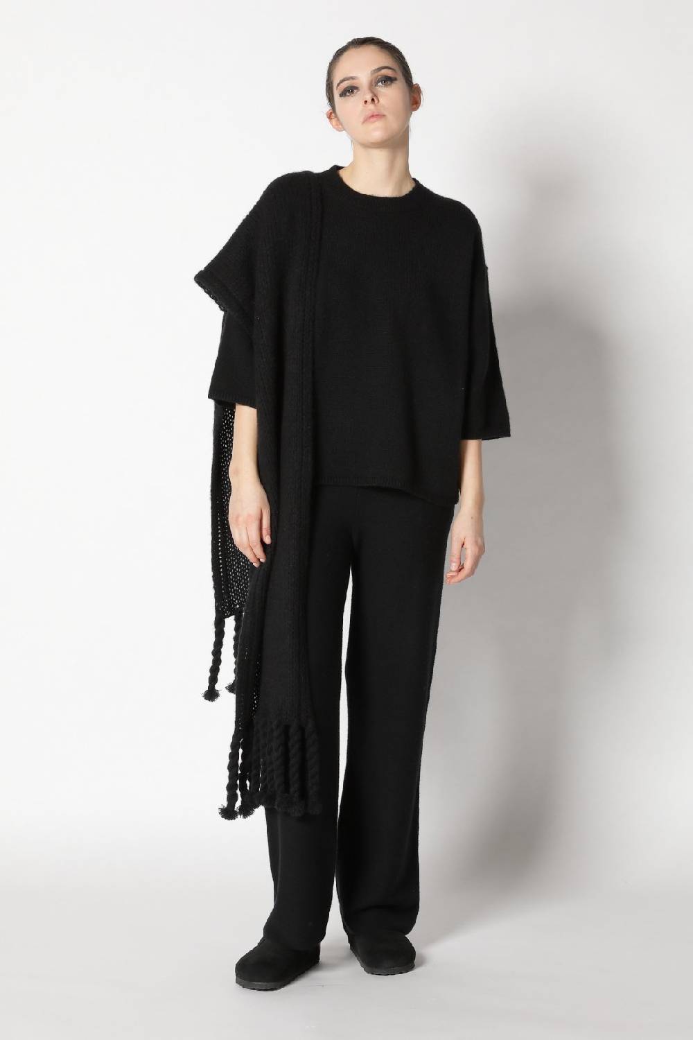 Sminfinity blurry crew jumper + blurry chunky scarf + garter palazzo pants Jubiläumsangebot