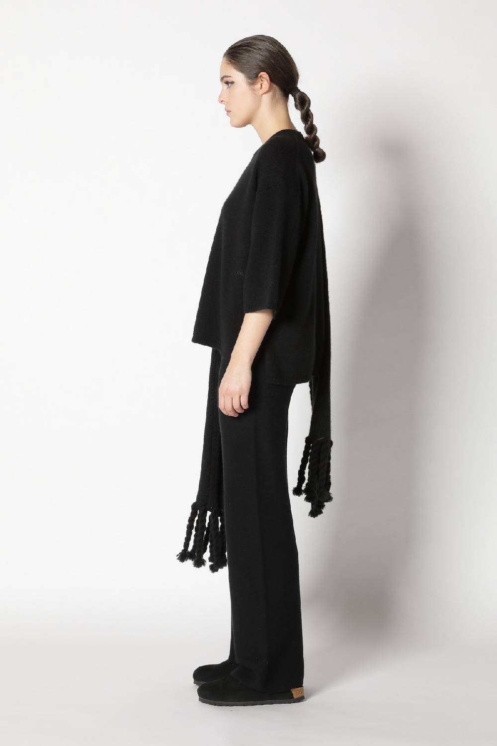 Sminfinity blurry crew jumper + blurry chunky scarf + garter palazzo pants Jubiläumsangebot