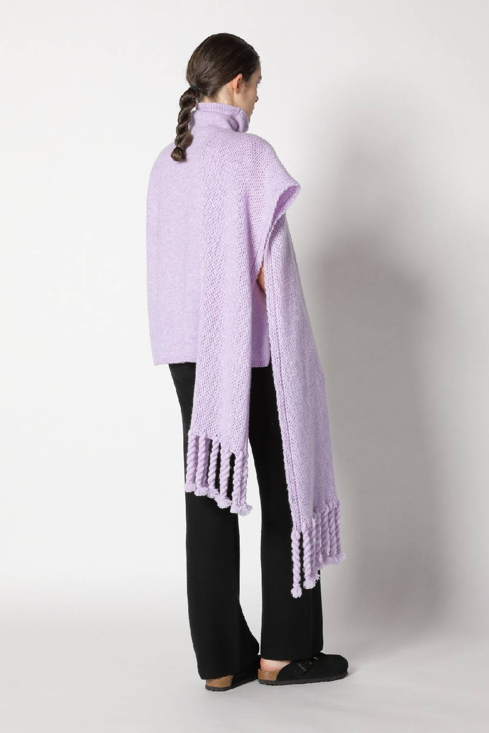 Sminfinity blurry turtle top + blurry chunky scarf + garter palazzo pants Top Angebot