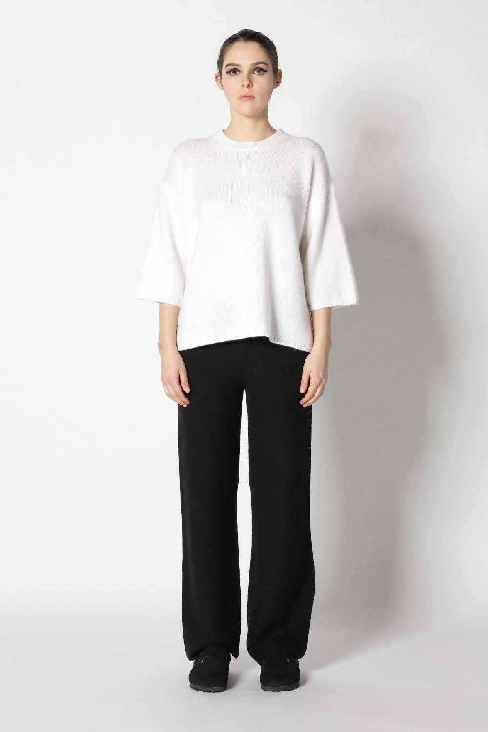 Sminfinity blurry crew jumper + blurry chunky scarf + garter palazzo pants Neuheiten