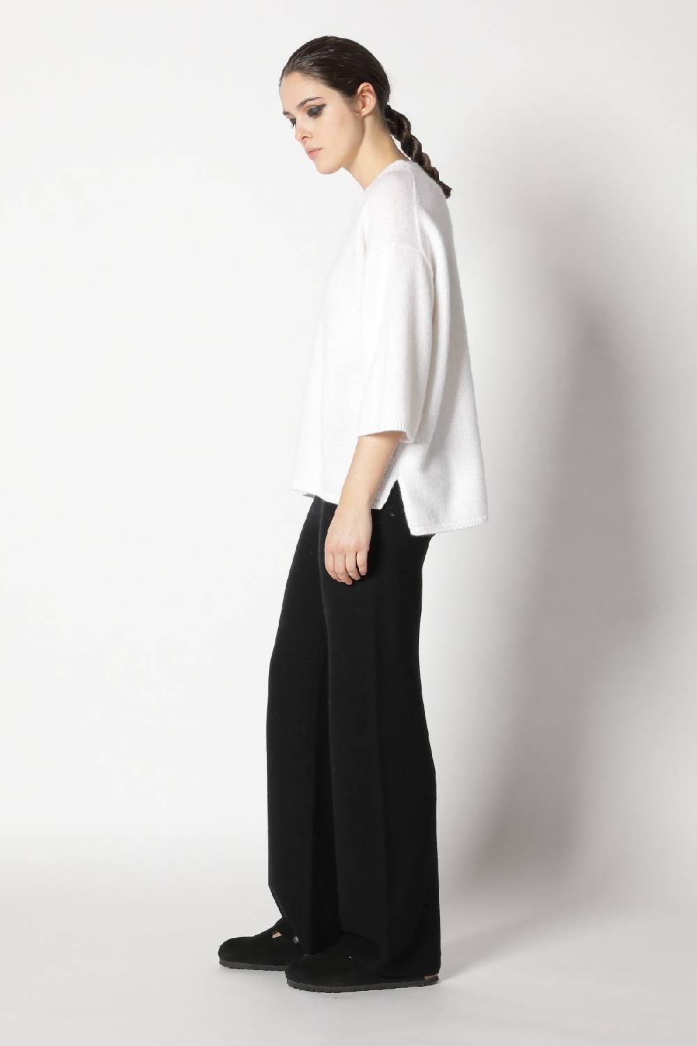 Sminfinity blurry crew jumper + blurry chunky scarf + garter palazzo pants Neuheiten