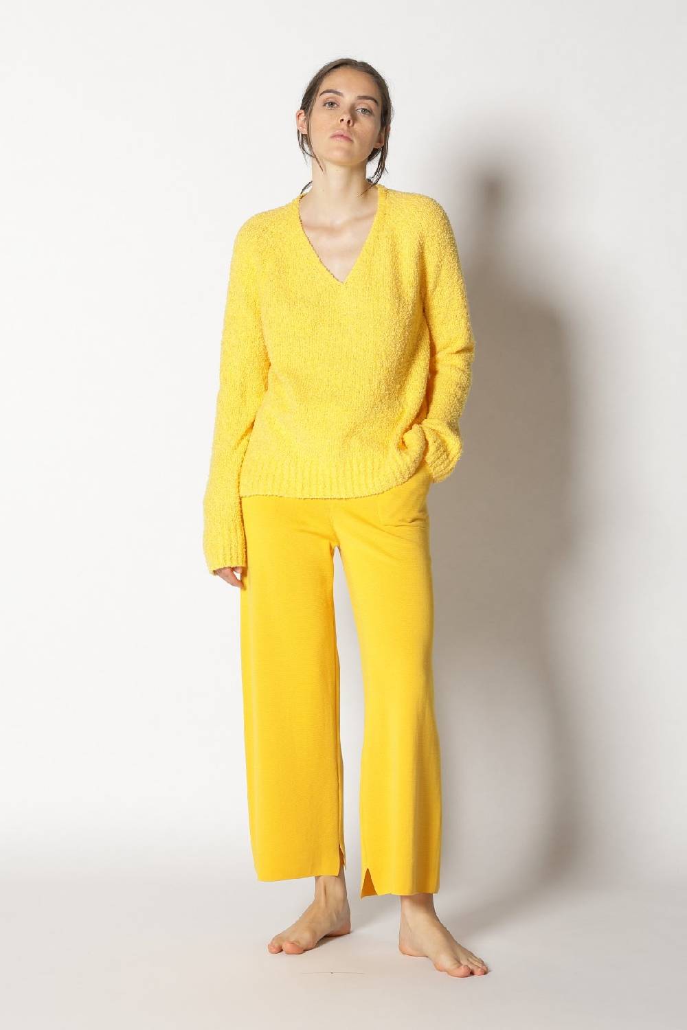 Sminfinity bouclé V neck + milano culotte Neueste Stile