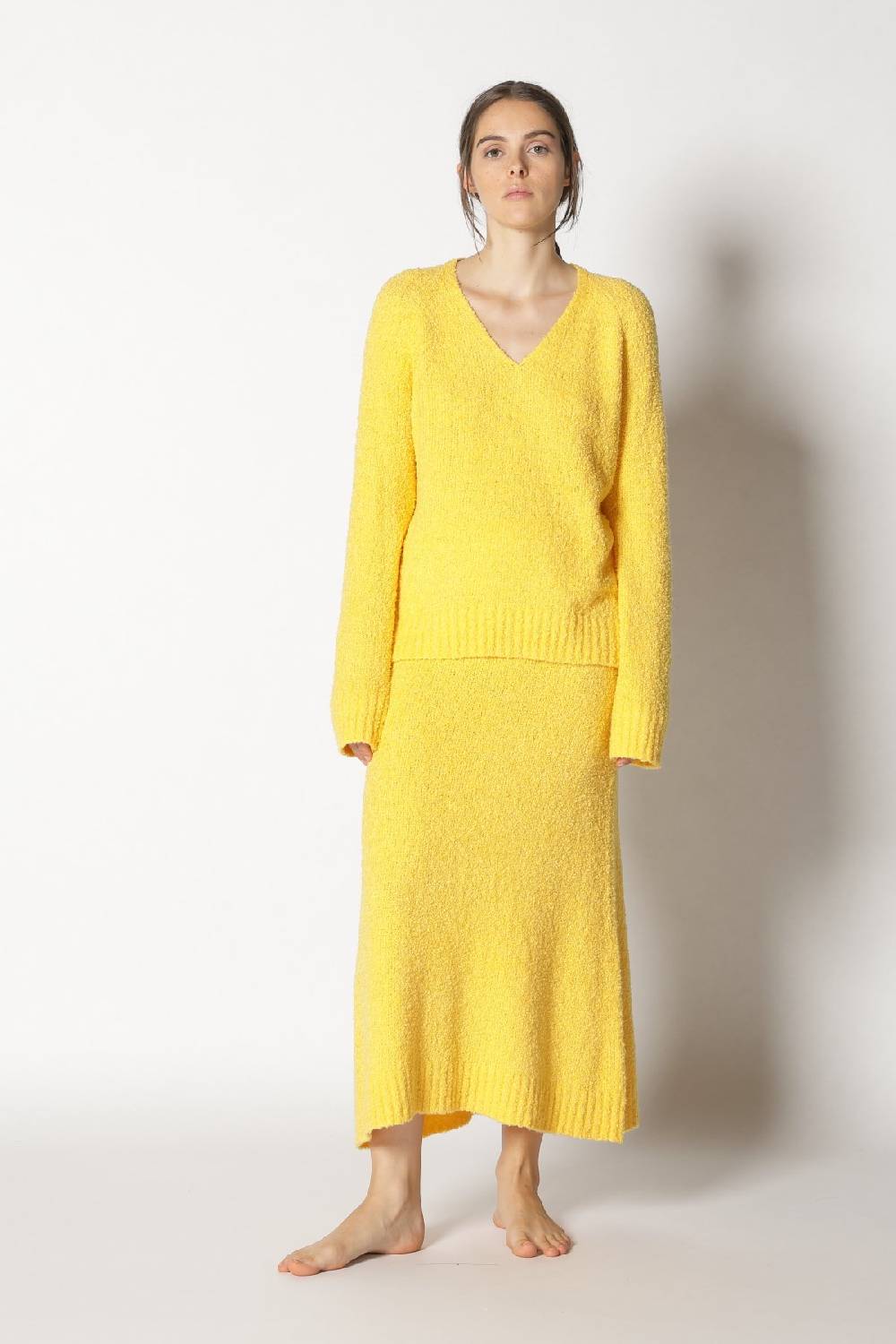 Sminfinity bouclé V neck + bouclé A skirt Letzter Tag