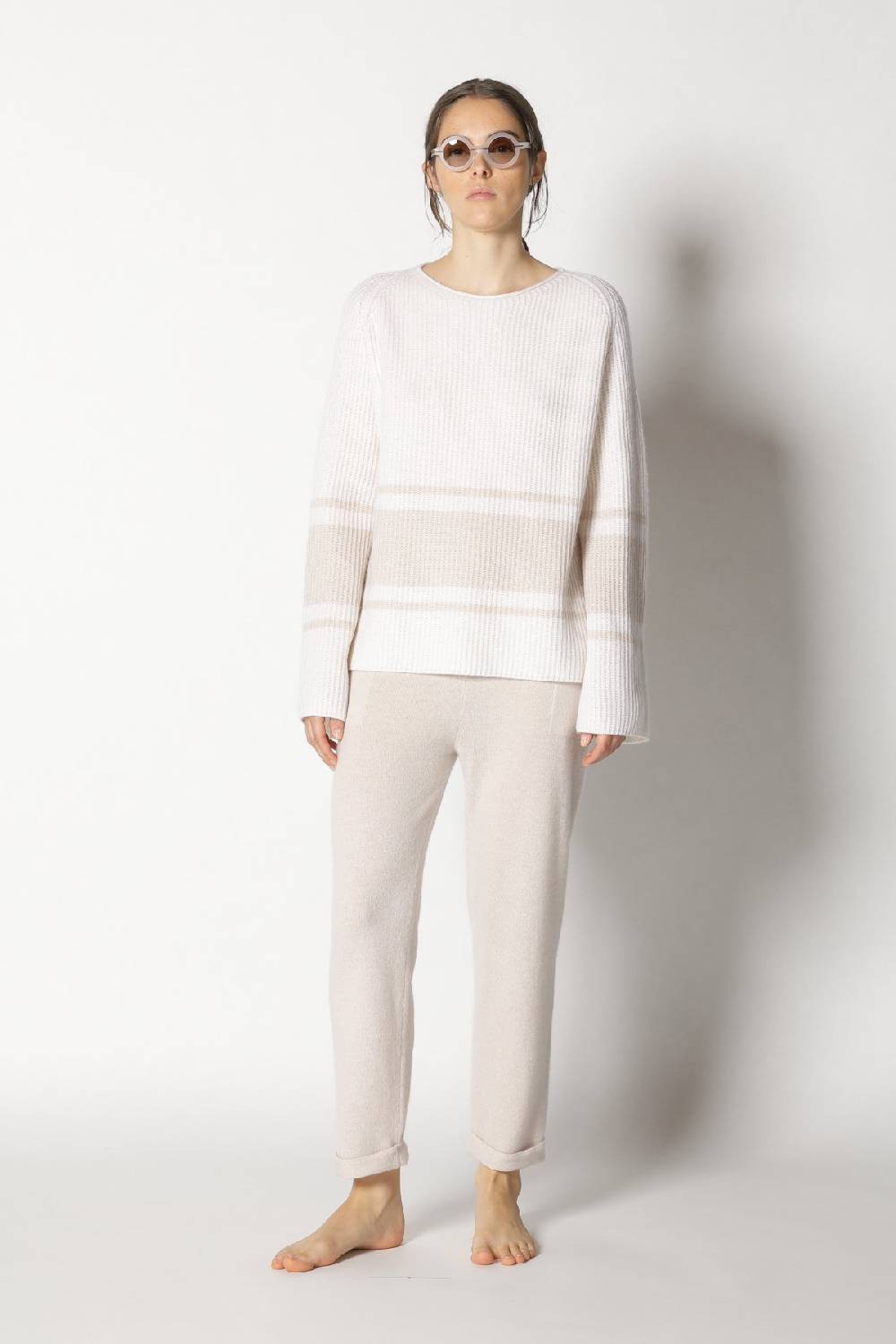Sminfinity pure triped rib jumper + pure boat pants
