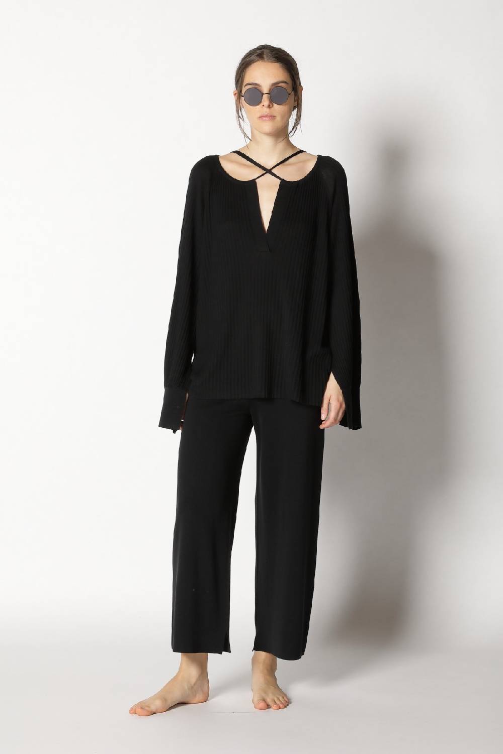 Sminfinity plissé drape tunic + milano culotte Kostenloser Versand