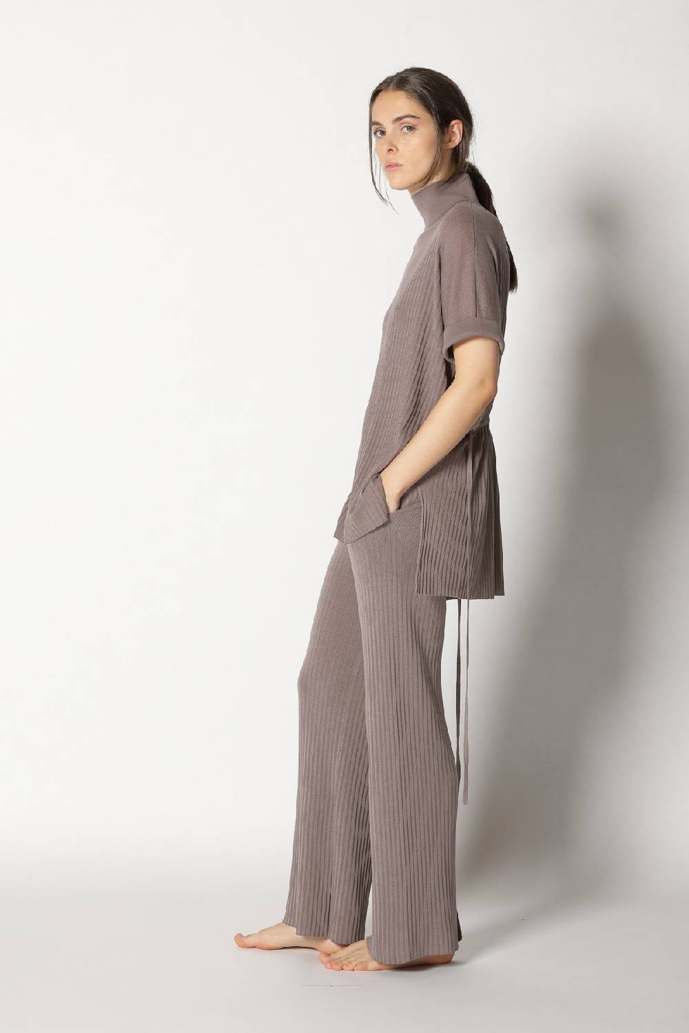 Sminfinity plissé drape top + plissé palazzo Flash Sale