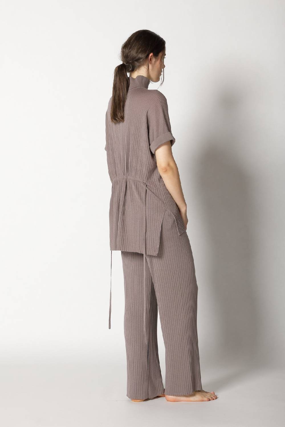 Sminfinity plissé drape top + plissé palazzo Flash Sale