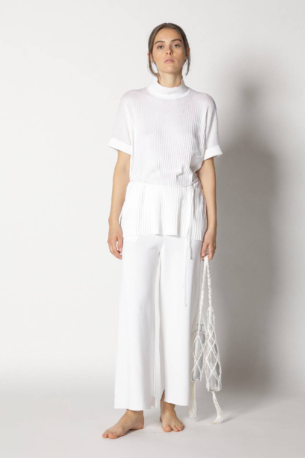 Sminfinity plissé drape top + plissé palazzo Flash Sale