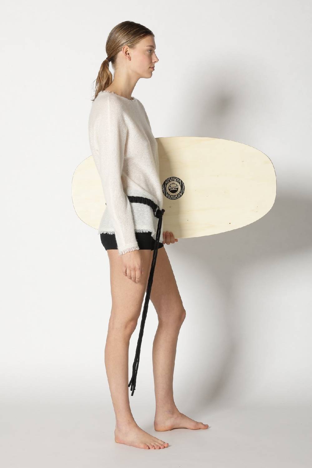 Sminfinity fluffy fringe boatneck + hang loose ring belt Valentinstagsangebot