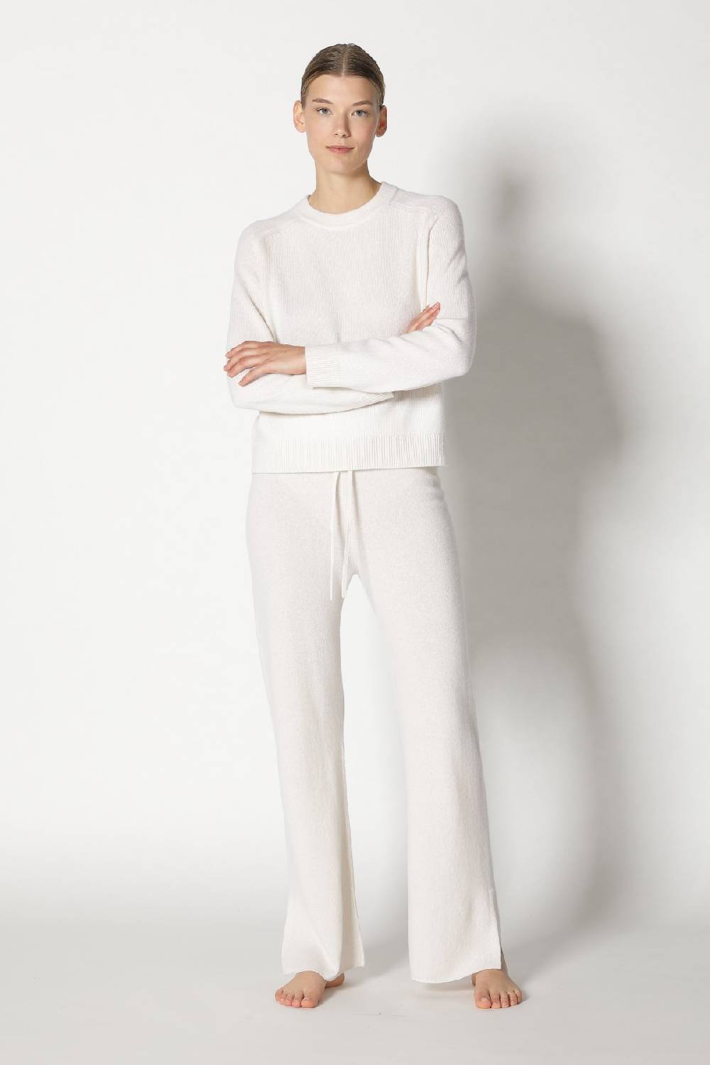 Sminfinity pure 2 ply crew jumper + pure slitted pants Heißer Verkauf