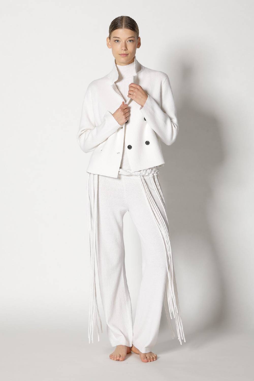 Sminfinity chilly cropped jacket + chilly fitted top + chilly pants + hang loose ring belt Zeitbegrenzte Promotion