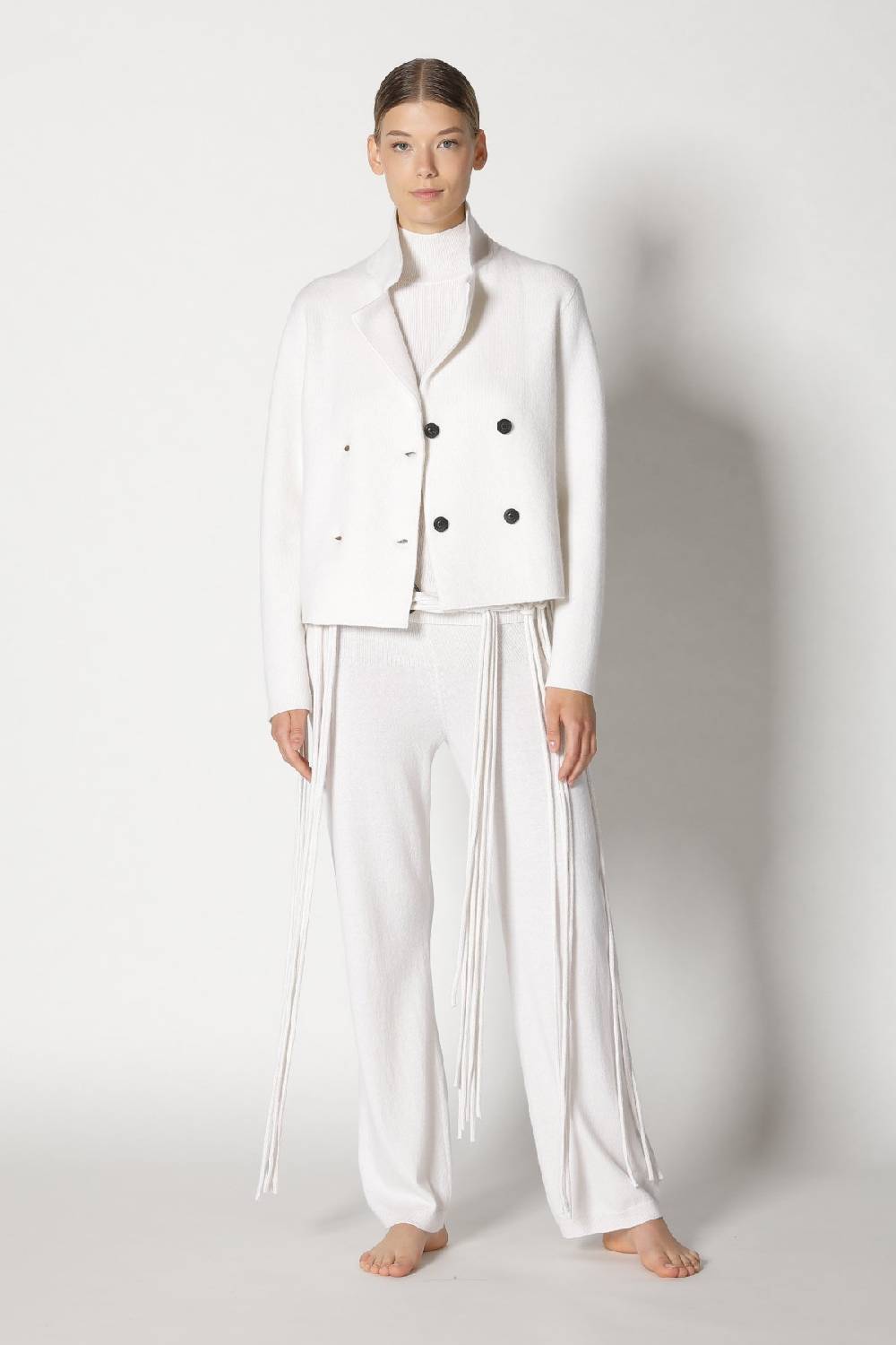 Sminfinity chilly cropped jacket + chilly fitted top + chilly pants + hang loose ring belt Zeitbegrenzte Promotion