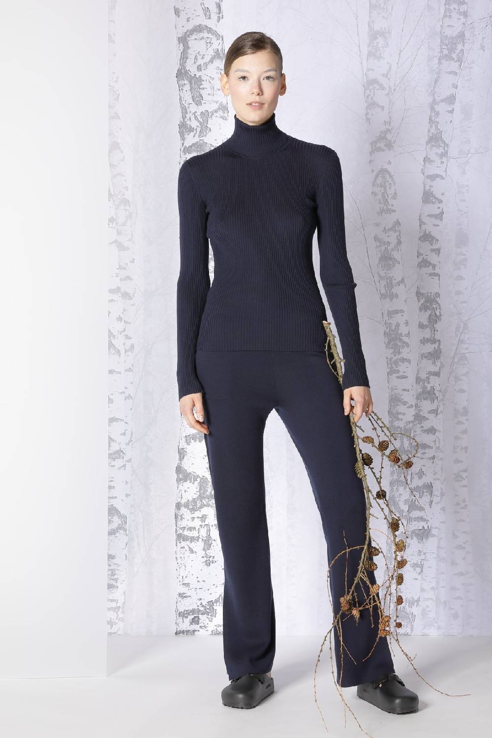Sminfinity extrafine rib turtle + milano slitted pants 2025