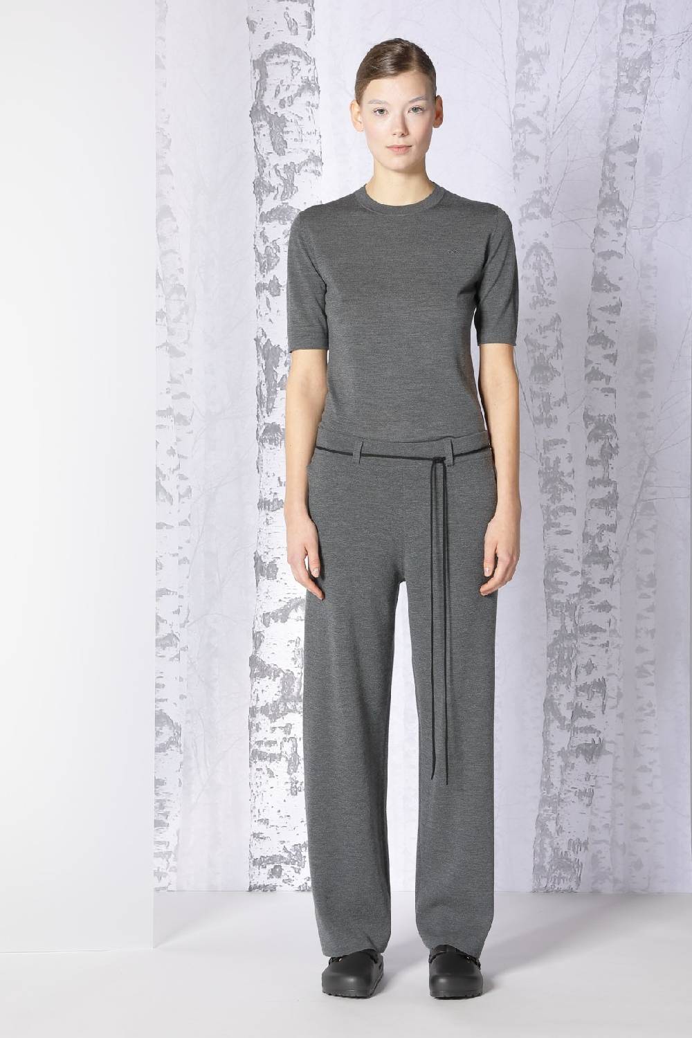 Sminfinity extrafine fitted T + milano palazzo pants Outlet