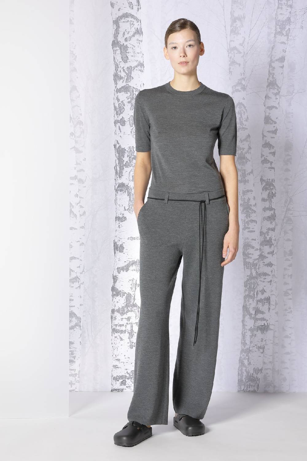 Sminfinity extrafine fitted T + milano palazzo pants Outlet