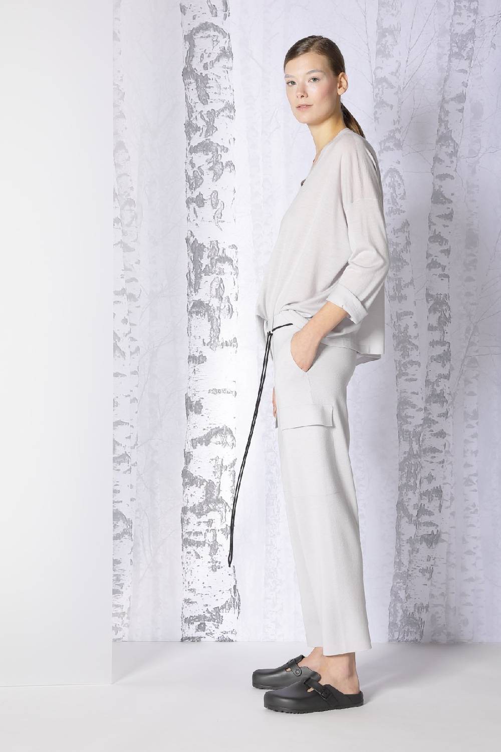 Sminfinity extrafine oversized V + milano cropped cargo pants Verkauf