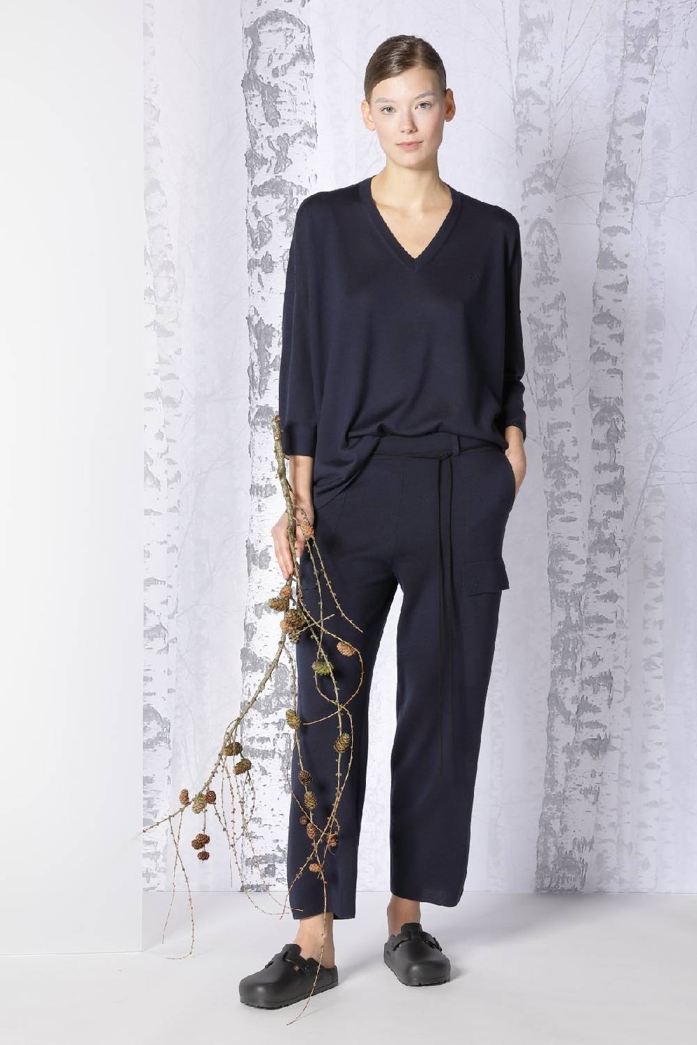 Sminfinity extrafine oversized V + milano cropped cargo pants Verkauf