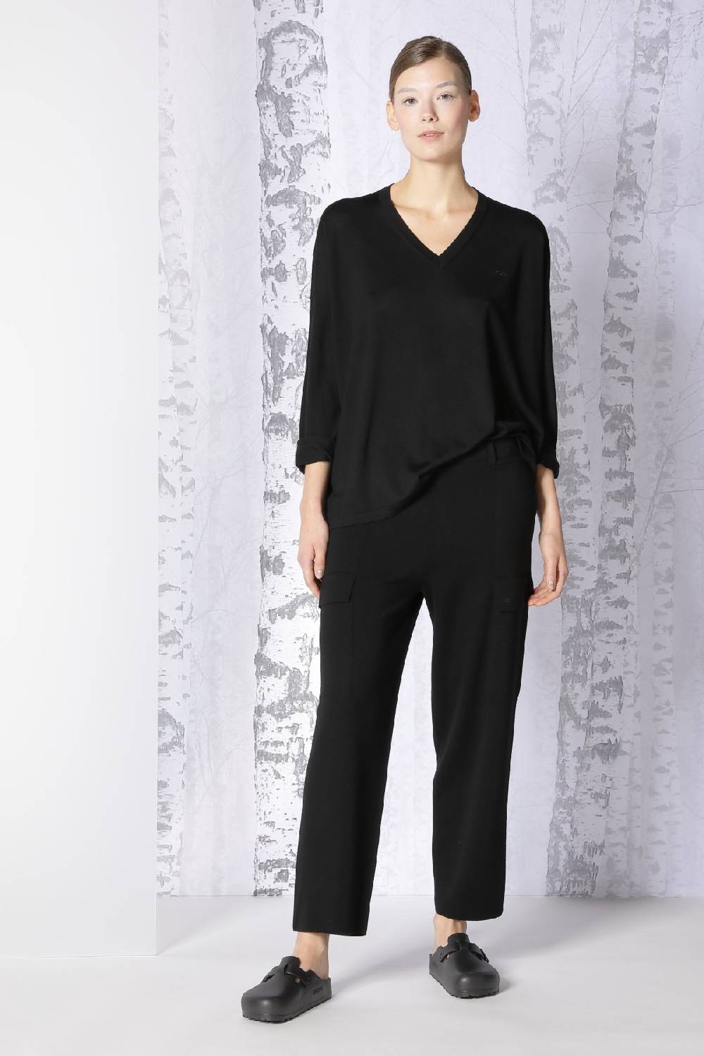 Sminfinity extrafine oversized V + milano cropped cargo pants Hotsell