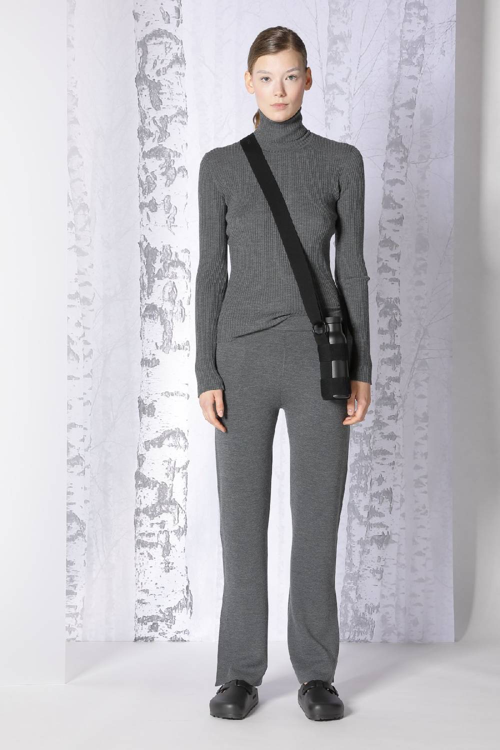 Sminfinity extrafine rib turtle + milano cropped cargo pants Fabrikverkauf