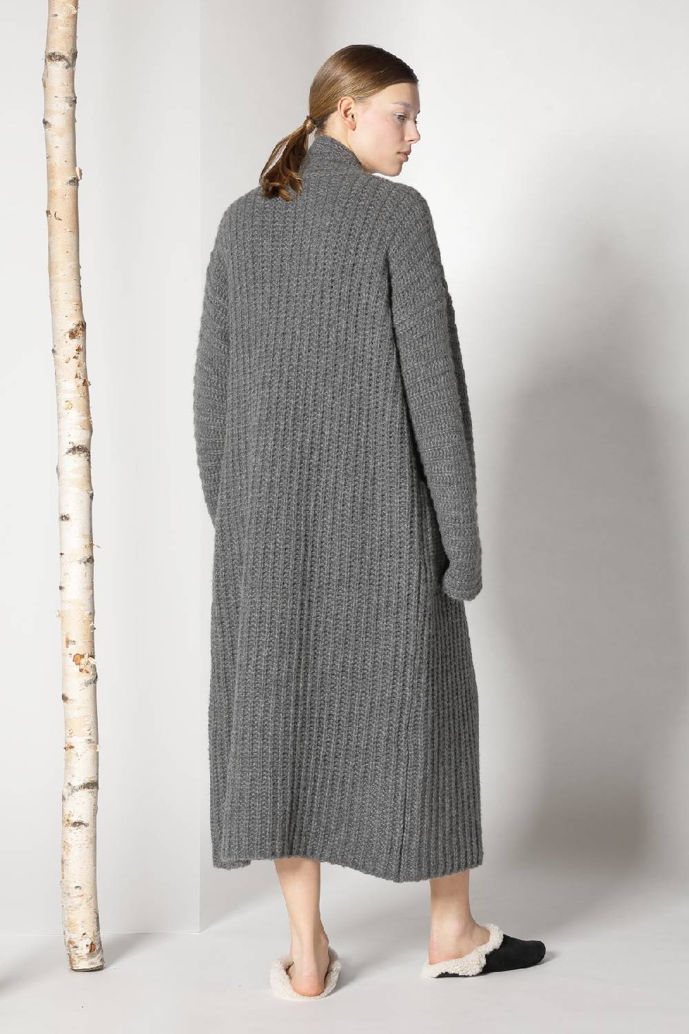 Sminfinity fluffy ribbed maxi coat + fluffy 1 Ply tank dress Begrenztes Angebot