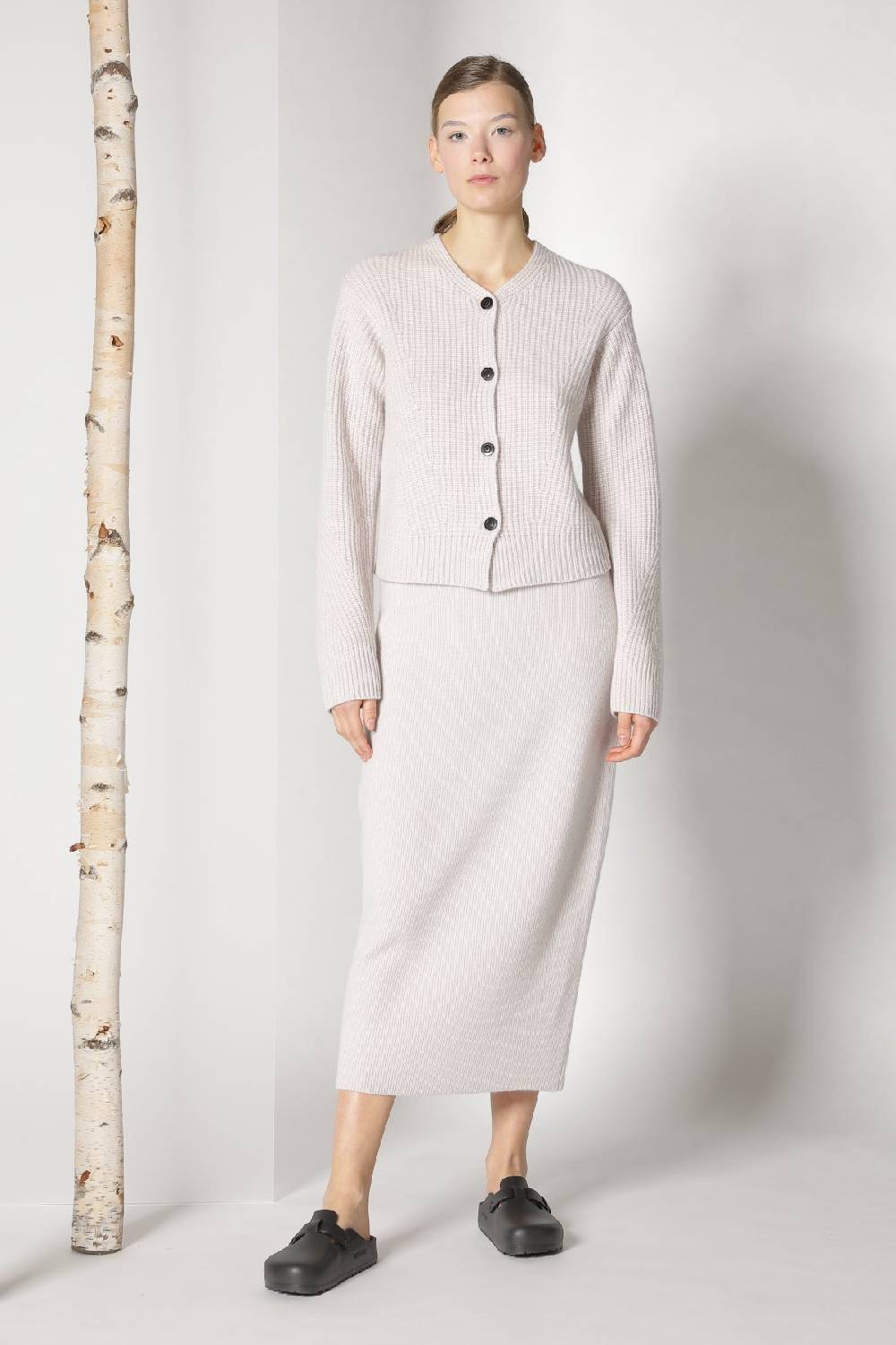Sminfinity pure icon rib jacket + pure all needle tulip skirt Cyber Monday