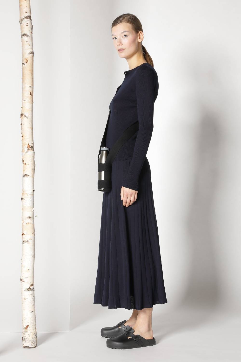 Sminfinity silky rib crew cardi + silky rib skirt Weihnachtsangebot