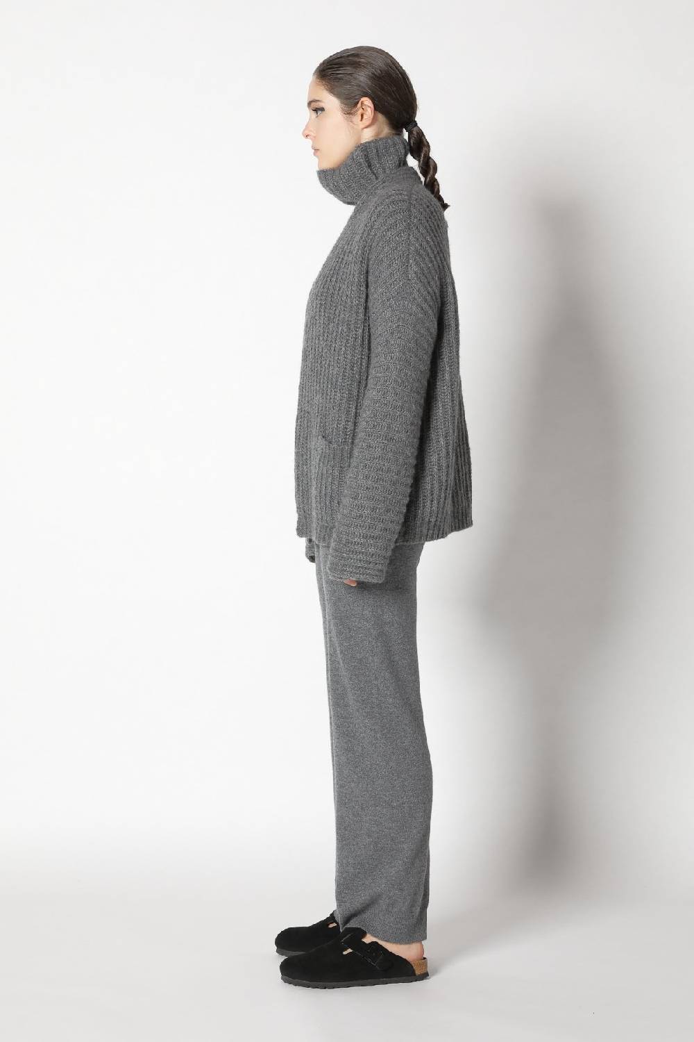 Sminfinity fluffy rib jacket + fluffy rib turtle + infinite palazzo pants Neueste Stile