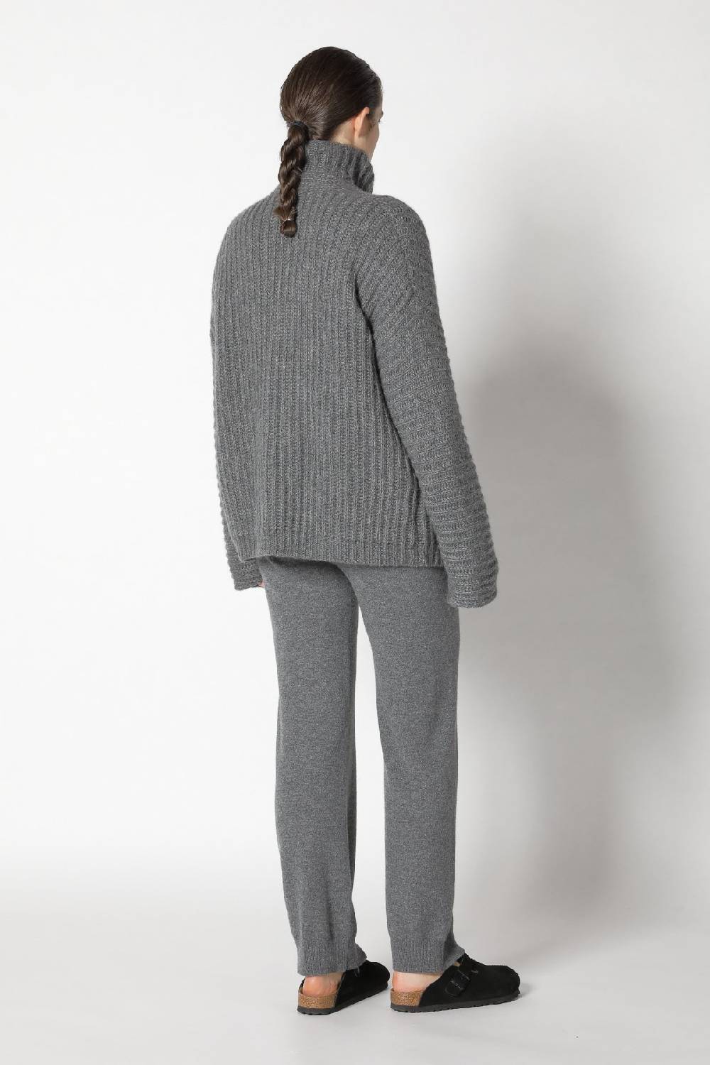 Sminfinity fluffy rib jacket + fluffy rib turtle + infinite palazzo pants Neueste Stile