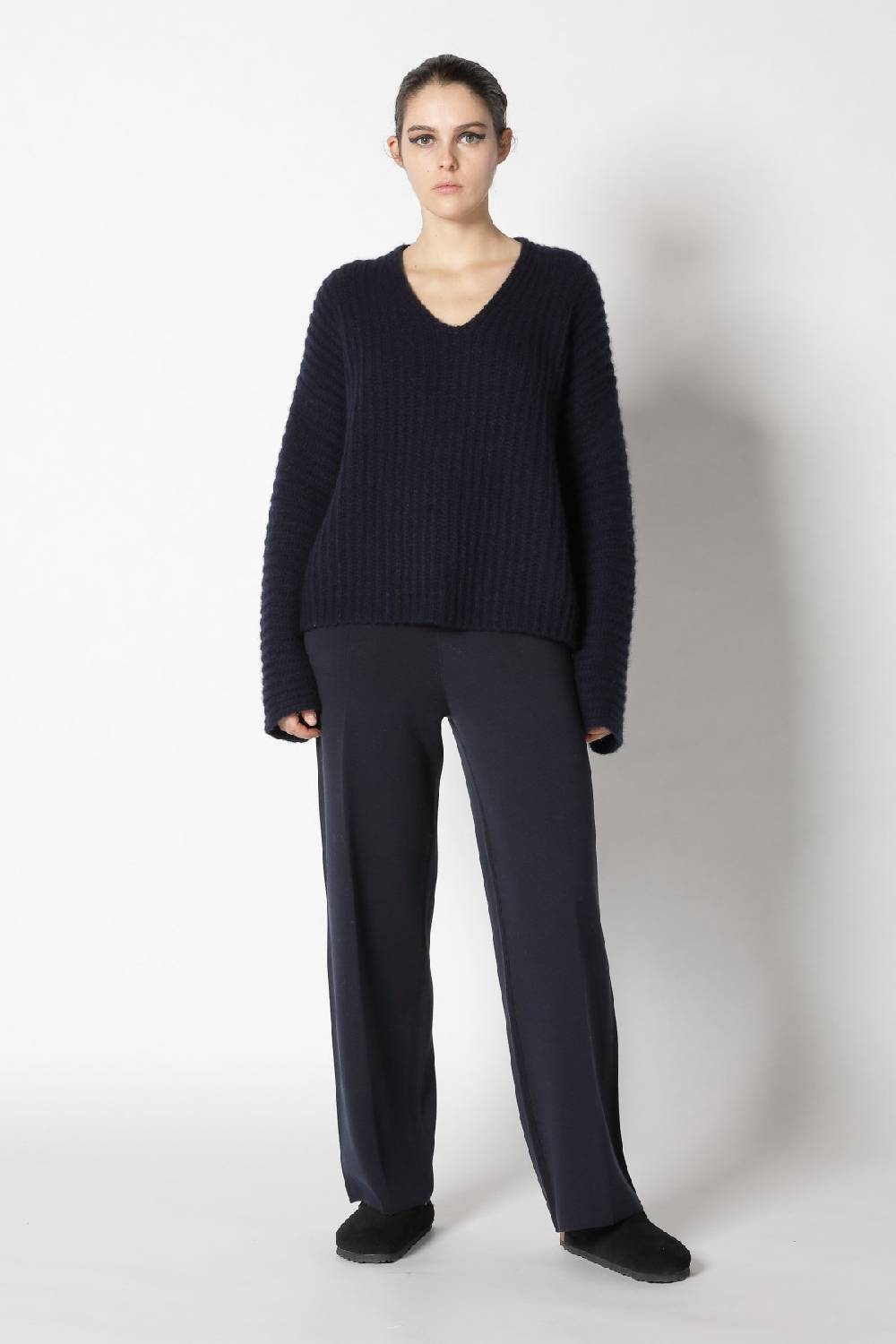 Sminfinity fluffy rib v neck + fluffy triangle + infinite palazzo pants Zeitbegrenzte Promotion
