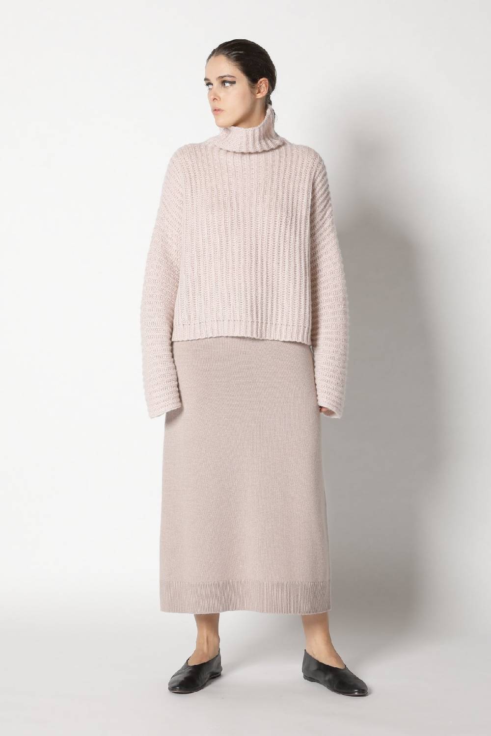 Sminfinity fluffy rib turtle + pure A skirt Super Rabatt