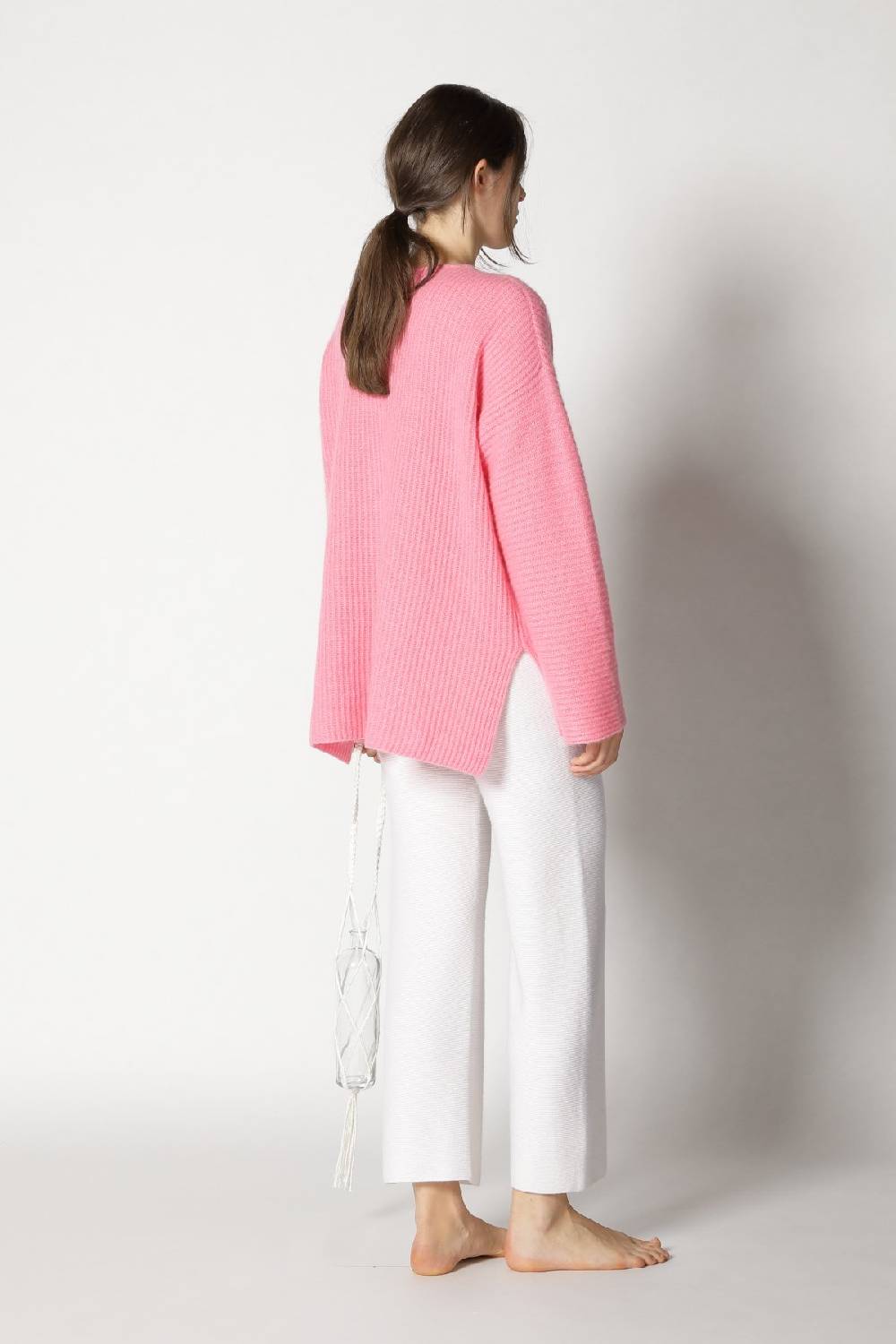 Sminfinity fluffy rib jumper + garter cropped pants Sonderangebot