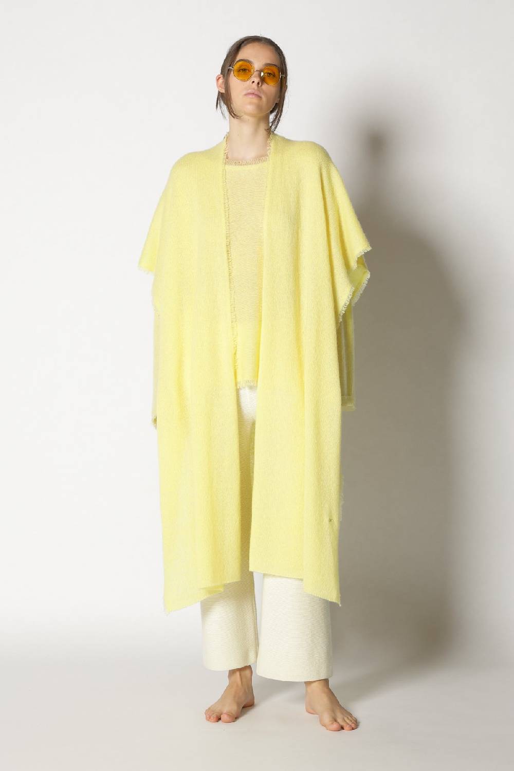 Sminfinity fluffy fringe boatneck + fluffy fringe cape + garter cropped pants Begrenztes Angebot