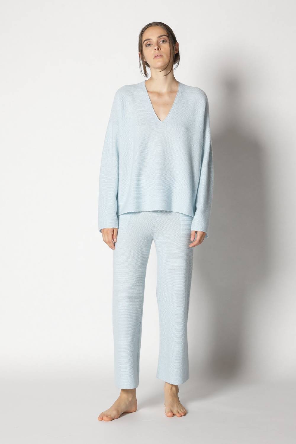 Sminfinity garter V neck + garter cropped pants Saisonschlussverkauf
