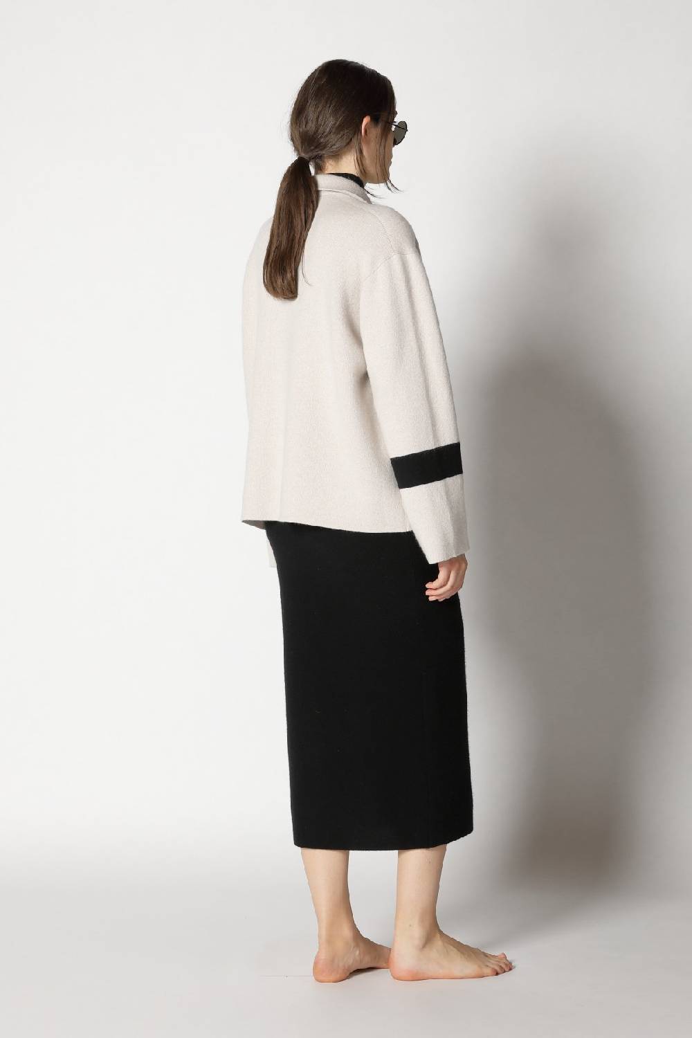 Sminfinity doubleface striped shirtjacket + garter maxi dress Heißer Verkauf