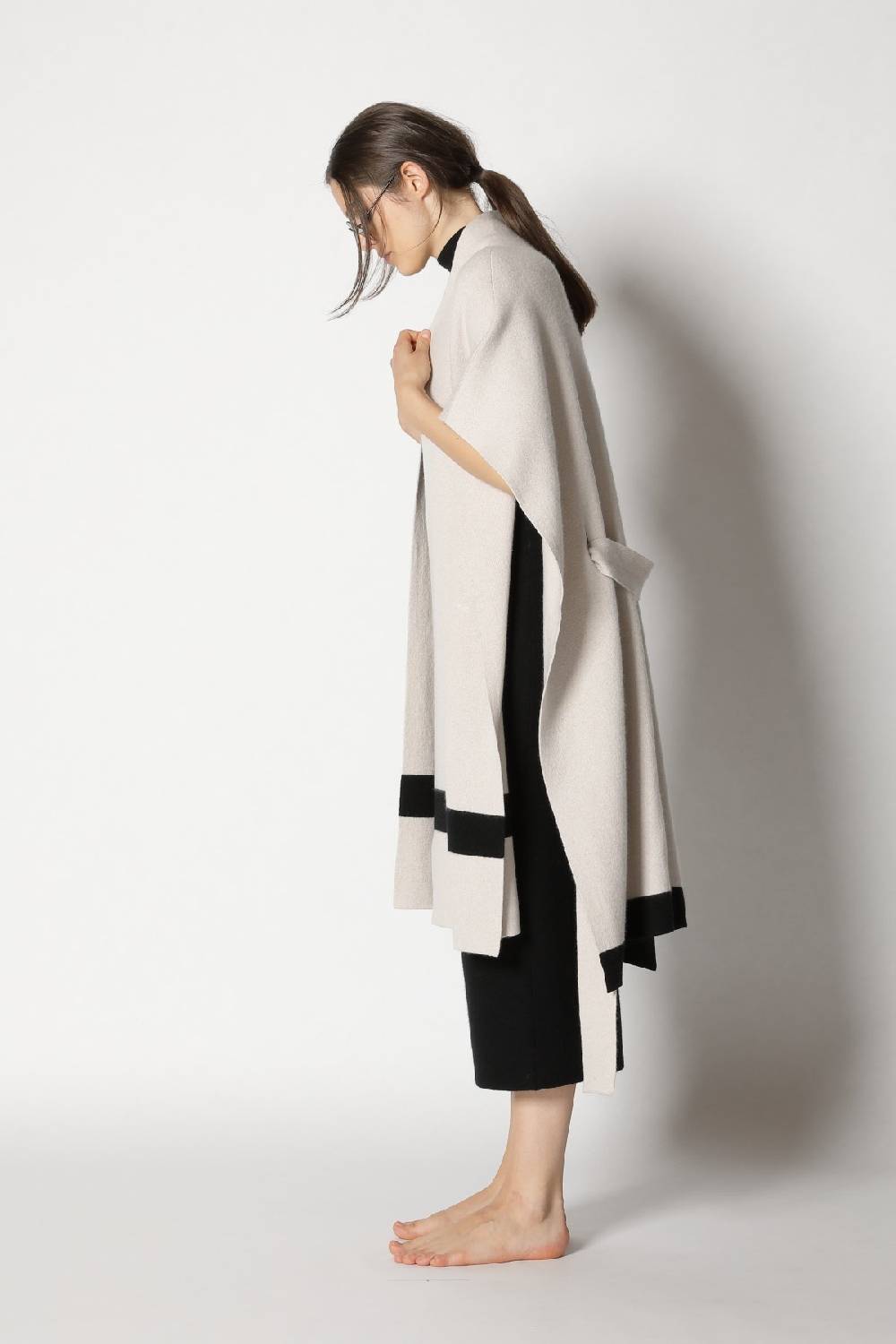 Sminfinity doubleface striped capecoat + garter maxi dress Neueste Mode