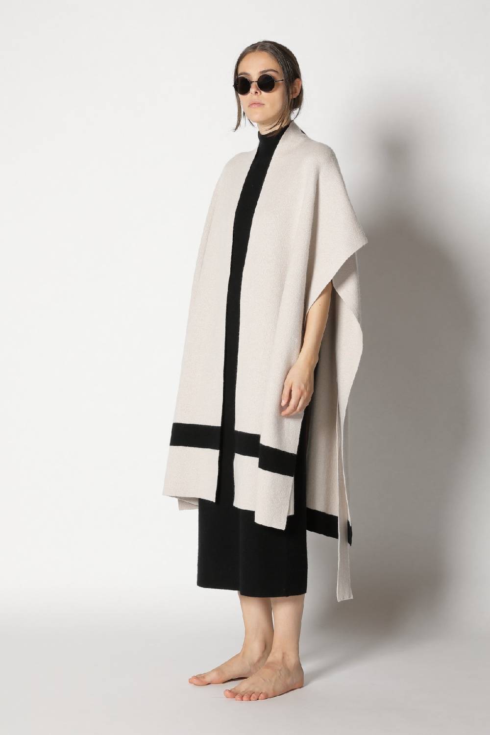 Sminfinity doubleface striped capecoat + garter maxi dress Neueste Mode