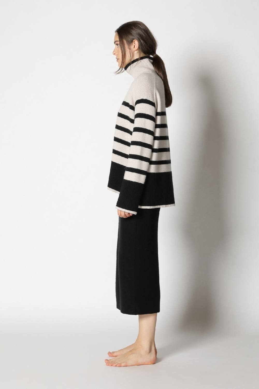 Sminfinity garter maxi dress + slouchy stripe turtle Online Outlet