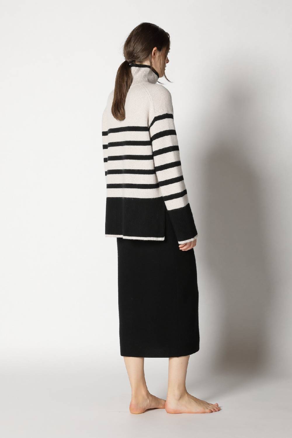 Sminfinity garter maxi dress + slouchy stripe turtle Online Outlet
