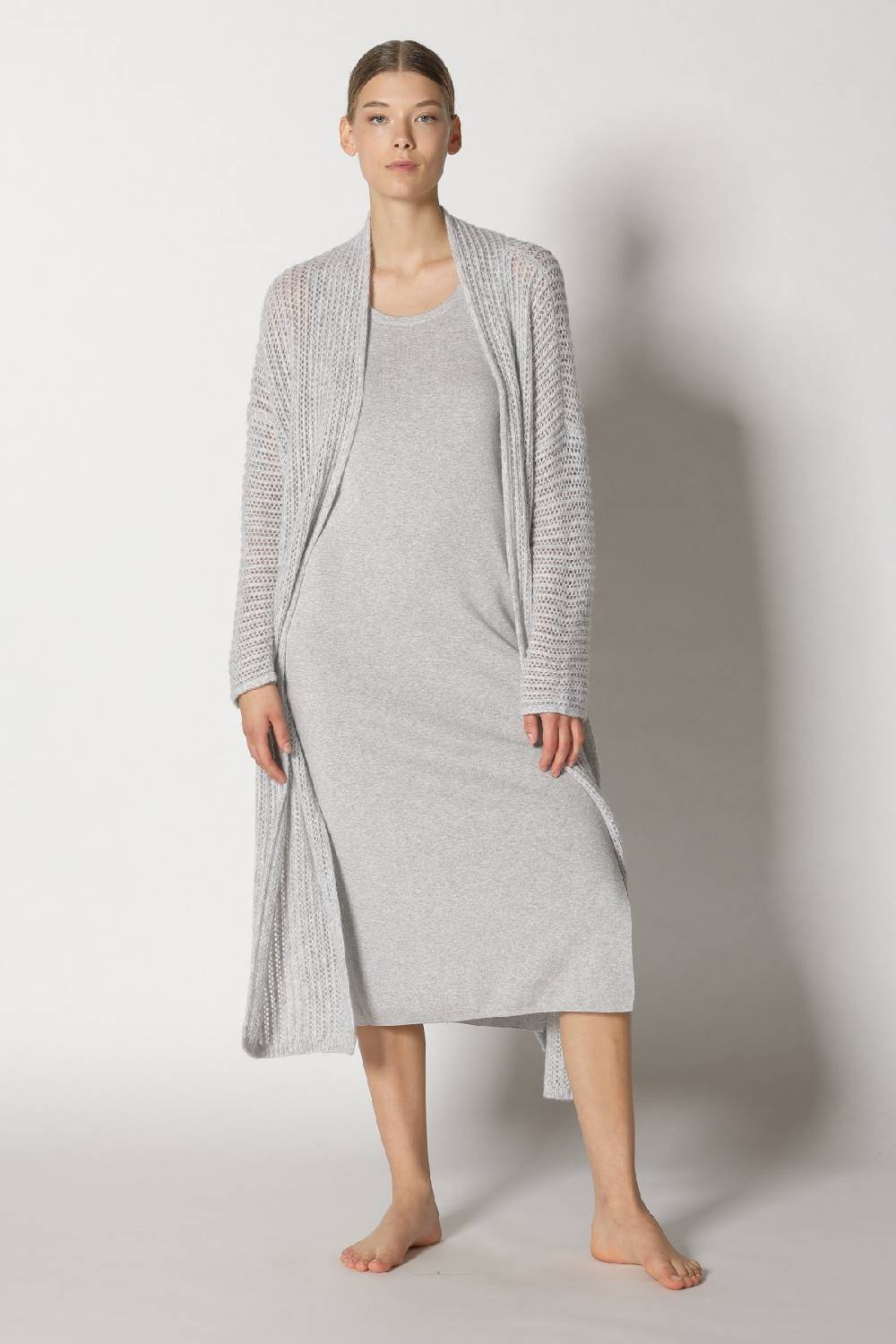 Sminfinity blurry airy coat + comfy maxi tank dress Tägliche Deals