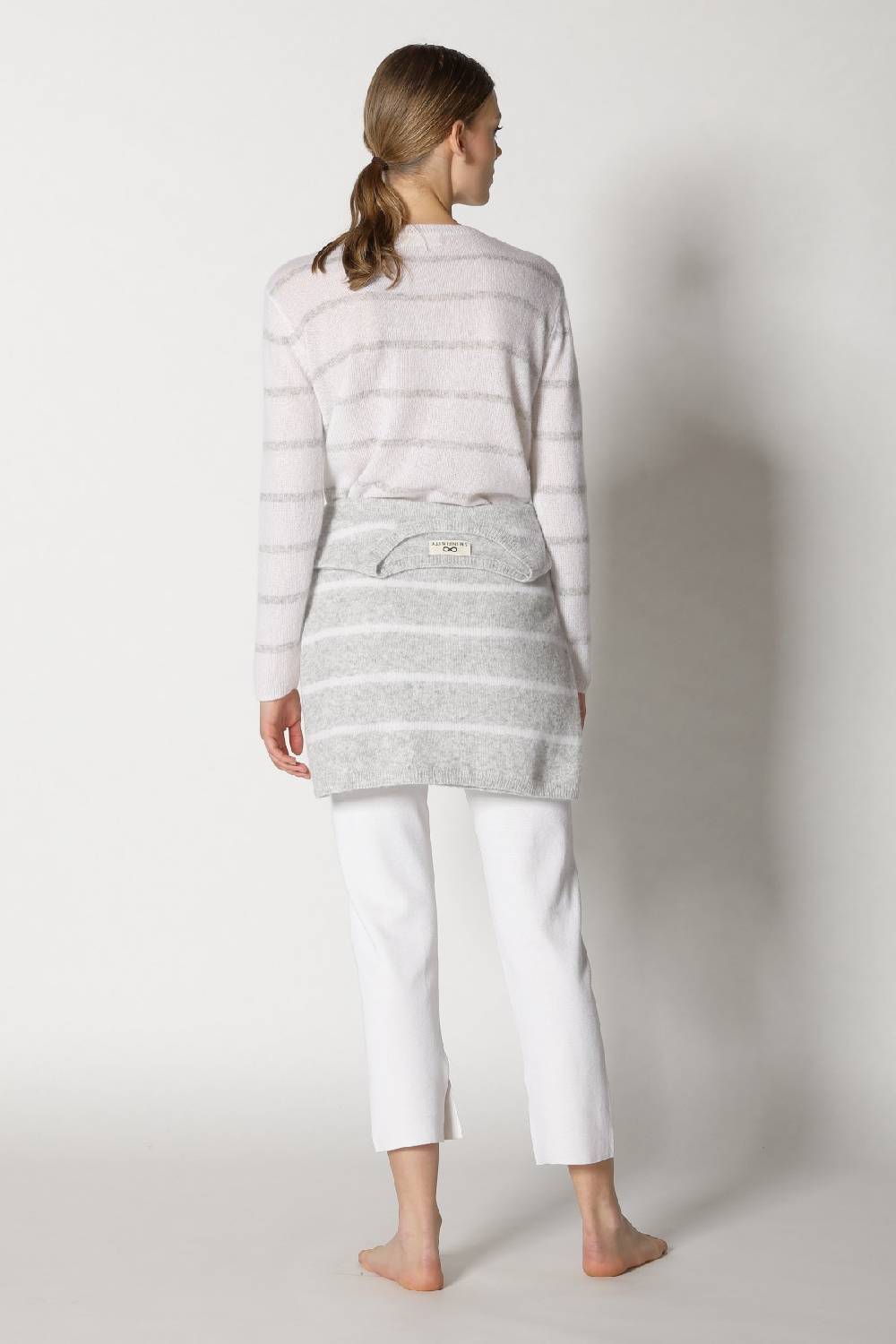 Sminfinity blurry stripe crewneck + silky cropped pants VIP-Rabatte
