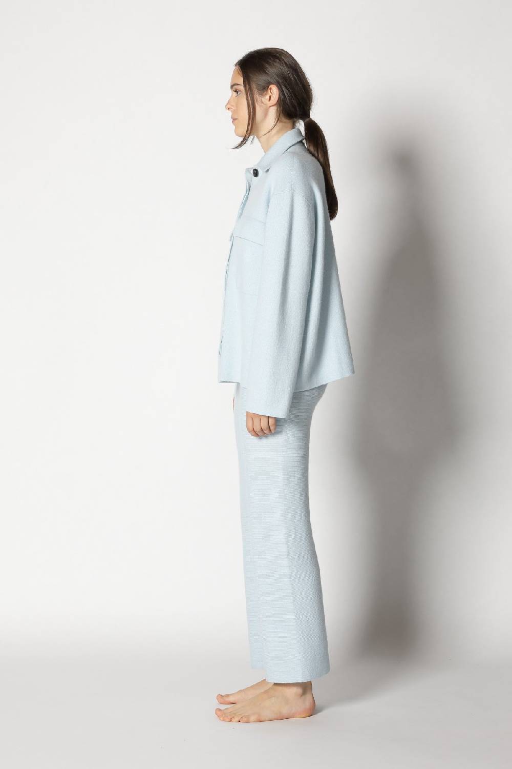 Sminfinity doubleface shirtjacket + garter cropped pants Bis zu 50% Rabatt