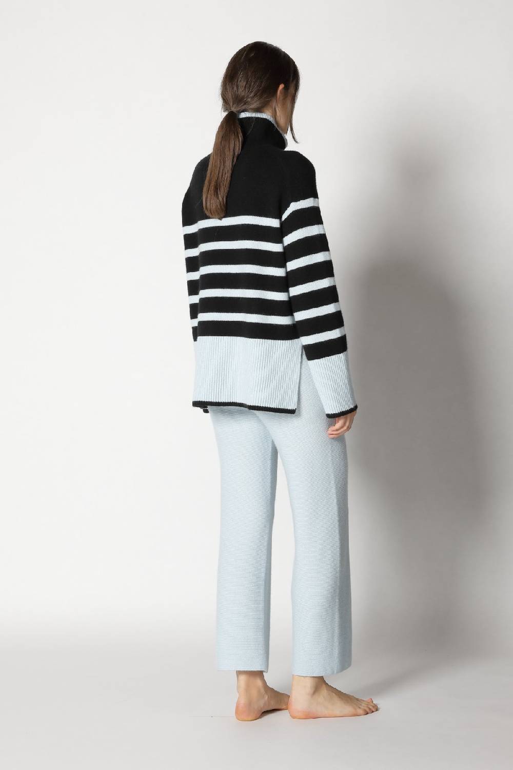 Sminfinity slouchy striped turtle + gater cropped pants Bis zu 65% Rabatt