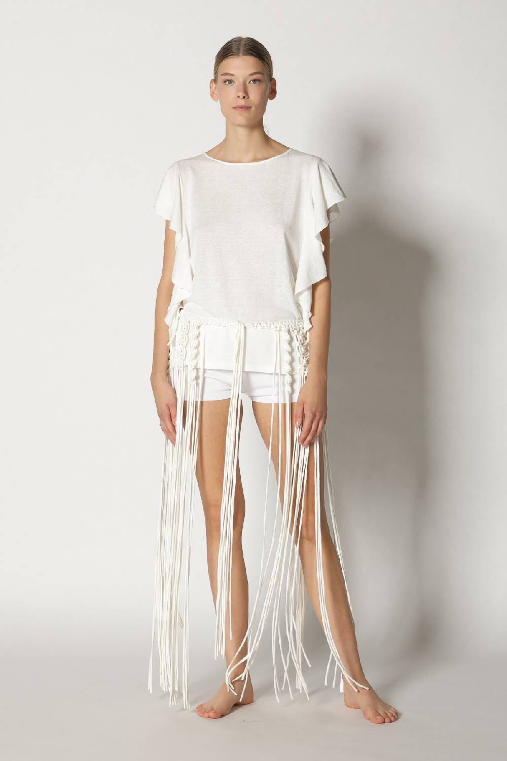 Sminfinity cool ruffle top + hang loose knot belt Versandkostenfrei