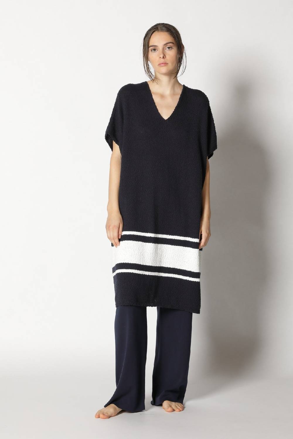 Sminfinity nubbly striped cape dress Cyber Monday