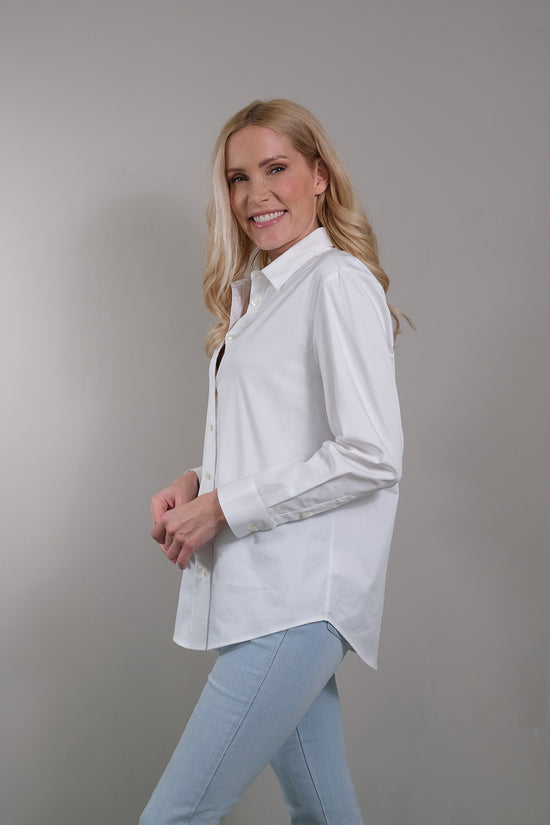 Soluzione Lockere Hemdbluse mit aufgesetzter Knopfleiste Versandkostenfrei