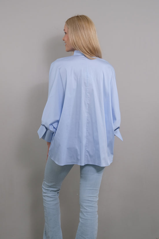 Soluzione Bluse mit 7/8 Ballonärmel Bianca Bestseller