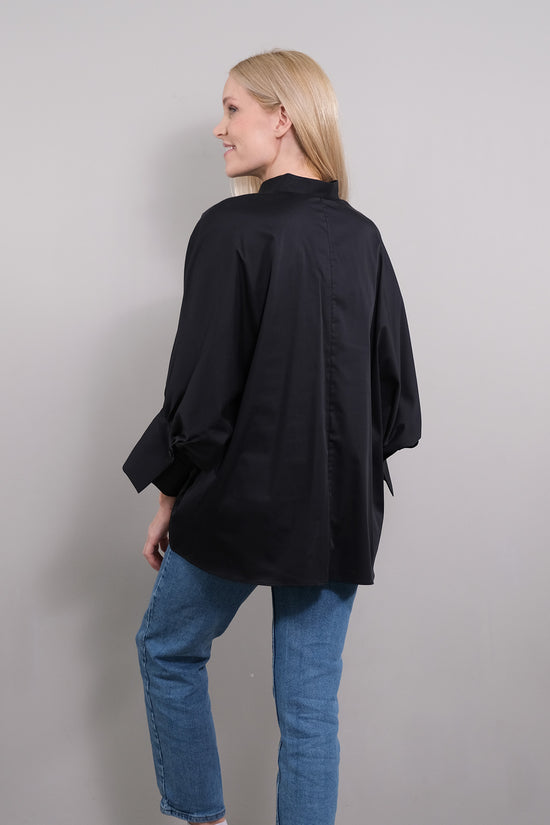 Soluzione Bluse mit 7/8 Ballonärmel Bianca Riesige Ersparnisse