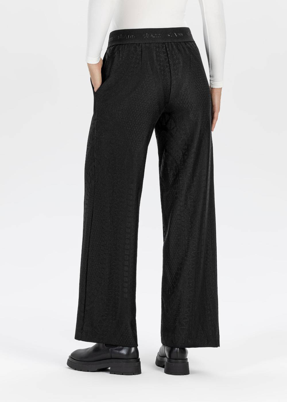 Stehmann Weite Hose Hamatit in Lace Jersey Räumungsverkauf