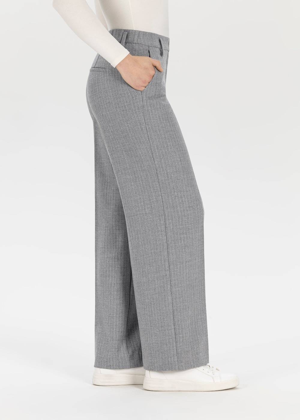 Stehmann Weite Hose Felicia in Pinstripe Wollmischung Riesige Ersparnisse
