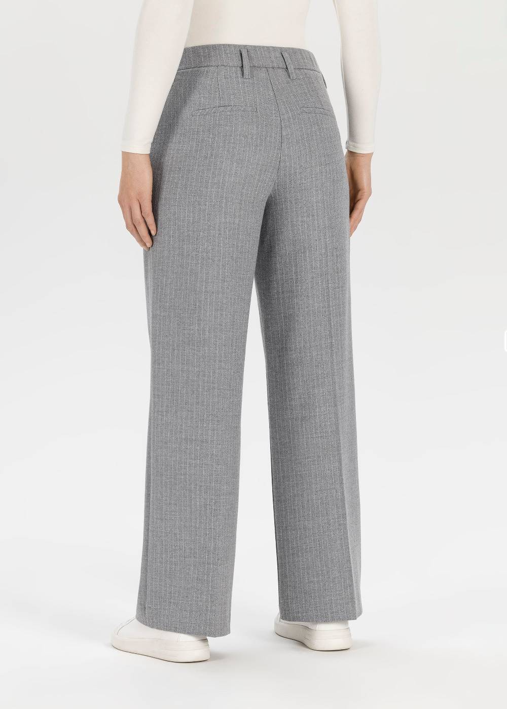 Stehmann Weite Hose Felicia in Pinstripe Wollmischung Riesige Ersparnisse